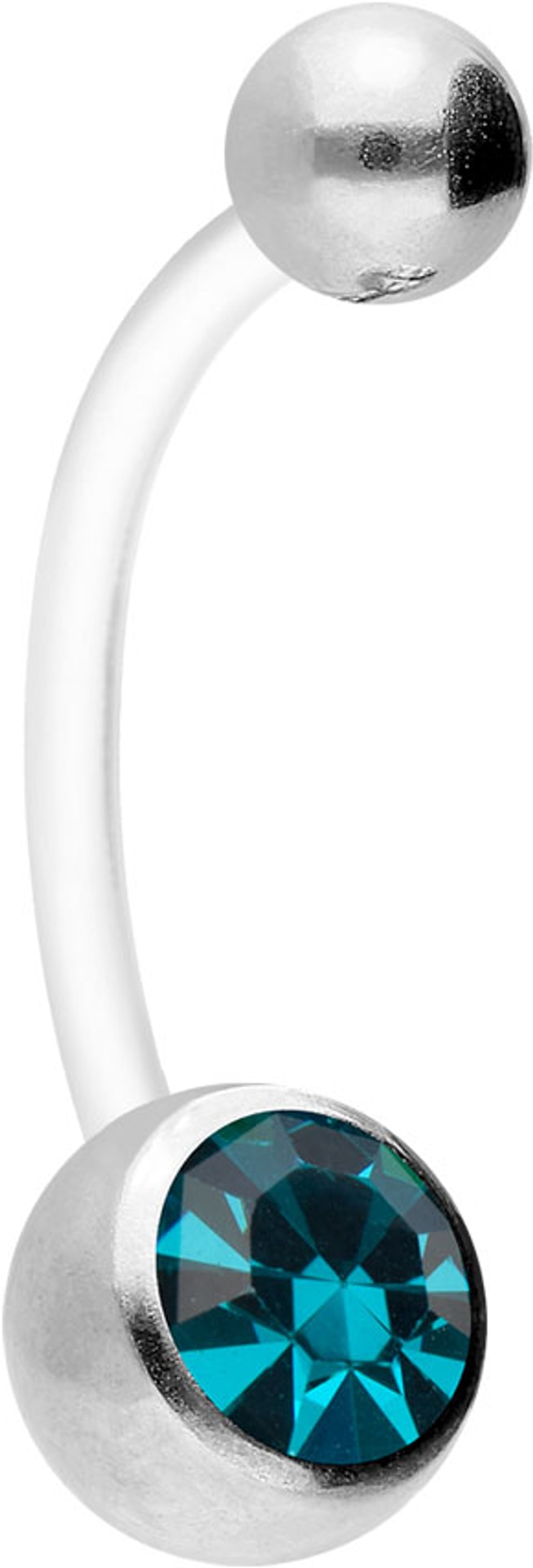 PIERCINGLINE Chirurgenstahl Bauchnabelpiercing Mini Banane – Mit Synthetischen Perlen, Roségold